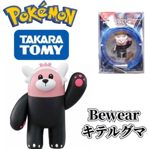TOMY ESP-10 Pokemon Figures Alola Region Kawaii Bewear Toys High-Quality Exquisite Appearance Perfectly Reproduce Anime Gifts