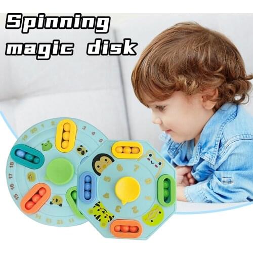 Rotating Magic Bean Intelligence Fingertip Cube Childrens Finger Gyro Magic Disk Educational Cube Toy Decompression Toys