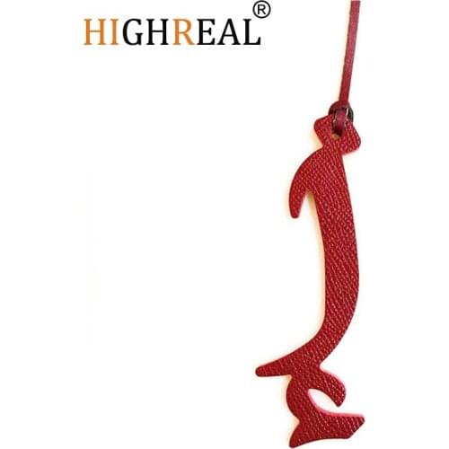 Custom Made Luxury Genuine Natural Leather Character Alphabet Arabic Letter Keychain Backpack Pendant Ladies Women Bag Charm