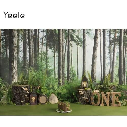 Yeele Baby Shower Backdrop Photocall Jungle Green Trees Interior Birthday Background Photos For Photography Studio Shoot Props