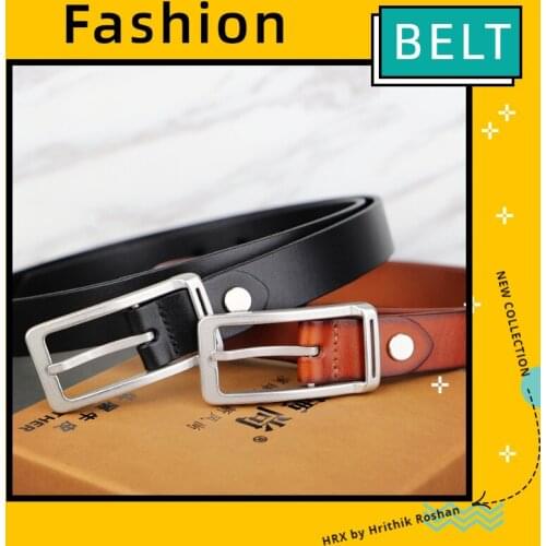 Womens Leather Belt Fashion All-match Casual Vintage Pure Leather Thin Black Waistband Designer Belt Luxury Brand High Quality