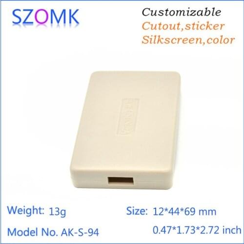 1 piece, 12*44*69mm small portable handheld plastic electronic project enclosure plastic case junction box