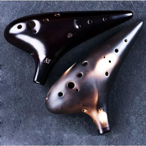 12 holes AF ocarina smoked burn ALTO F flute music instrument high quality great sound