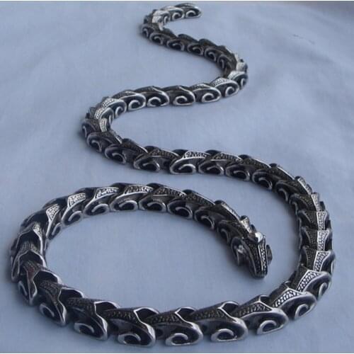 16-40'' vary length dragon link men/boy jewelry punk 316L stainless steel 2 kind wear method chain necklaces or bracelet 1pc