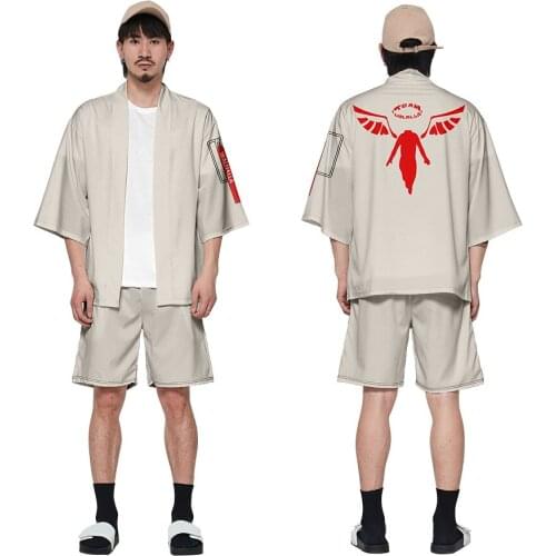 2021 Anime Tokyo Revengers T-shirt Hanagaki Takemichi Ken Ryuguji Cloak Draken Haori Ryuguuji Ken Mikey Kimono Men/Women Tops