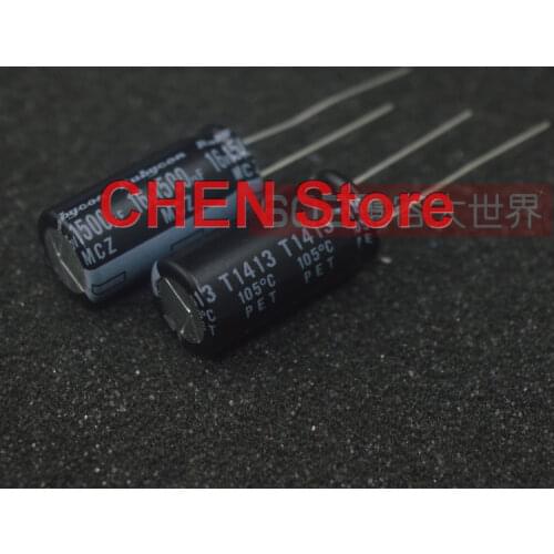 50PCS NEW RUBYCON MCZ 16V1500UF 10X20MM electrolytic capacitor mcz 1500uf 16v Ultra low ESR motherboard 1500uF/16V