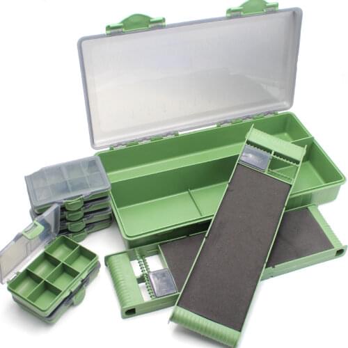 Carp Fishing Accessories Multi Tackle Boxes For Leadcore Leader Fishing Line Hair Rig Storage Box Fish Hook Bait Rig Case Box