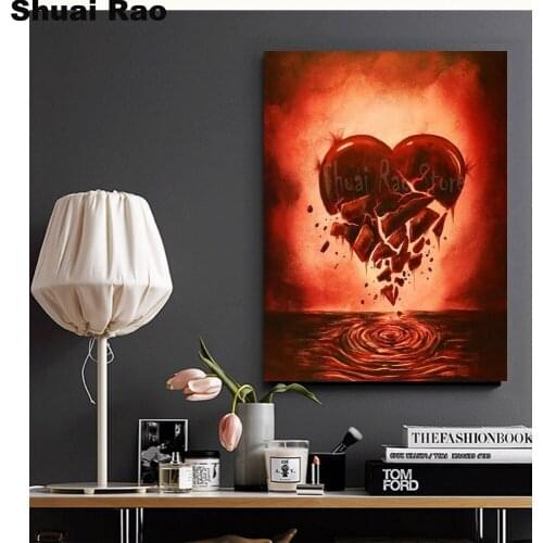 Diamond mosaic"Broken heart"5d diy diamond painting full square/round diamond embroidery sale Halloween hobby decoration art