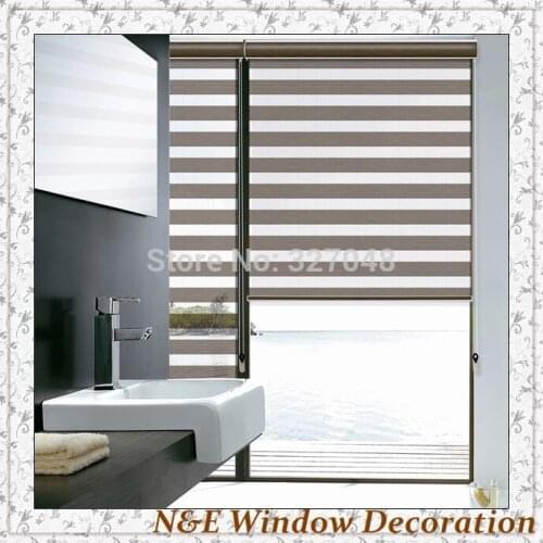 Free shipping 100% polyester blackout fringe curtain window blinds and zebra rooler blinds for living room