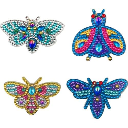 Sequins Key Chains DIY Bee Phenix Full Drill Resin Special Shaped Diamond Painting Keychains Pendant Bags Accessories