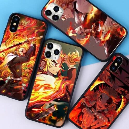 Kyojuro Rengoku Anime Demon slayer Phone Case for iPhone 11 12 pro XS MAX 8 7 6 6S Plus X 5S SE 2020 XR