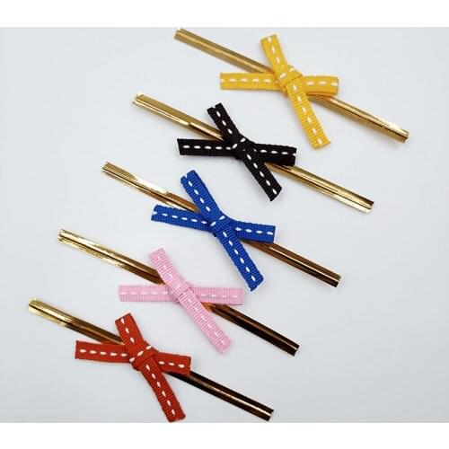 40Pcs Cute Bowknots Candy Lollipop Wrapping Beam Mouth Wire Ties Gift Bags Snacks Foods Sealing Binding Twist Wire Party Decor