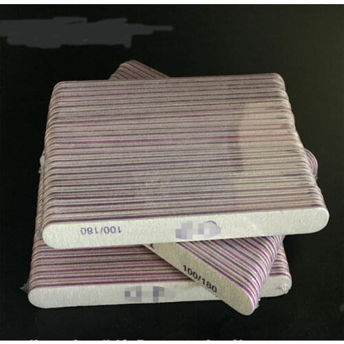 25Pcs/Lot 100/180 Gray Diamond Nail File Manicure Pedicure Buffer Nail Art UV Gel Tools System Free Shipping