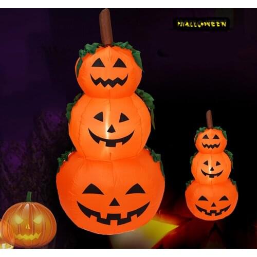 Halloween Christmas Inflatable LED Light Witch Hat Pumpkin Black Cat Decoration Outdoor Garden Yard Blow up Props Toys