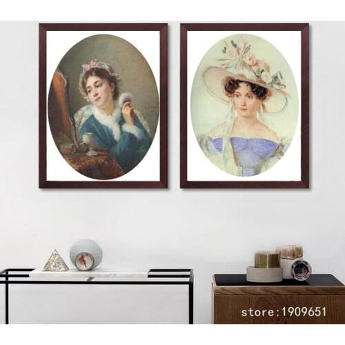 Cotton no frame classical palace figures woman queen canvas printings oil painting printed on cotton wall art decoration picture