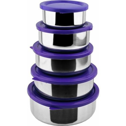 Stainless Steel Storage and Storage Container 5 pcs food Storage door Kitchen storage supplies plastic storage container with lid