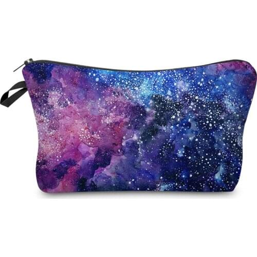 Girls Starry sky prints makeup Bags Women Travel cosmetic bag constellation storage bags trousse maquillage femme