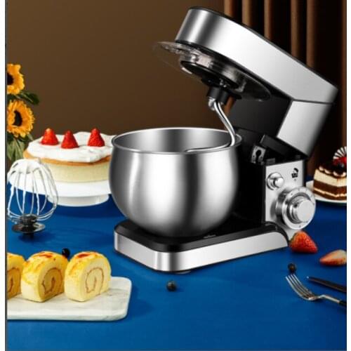 Kitchen Food Stand Mixer 5L Stainless Steel Bowl Cream Egg Whisk Blender Cake Dough Bread Mixer Maker Machine 1200W 6-Speed