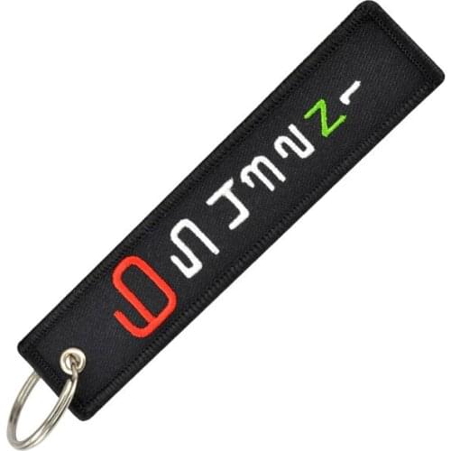 Fashion Bijoux 6 5 4 3 2 N 1 Launch Key Chain Keychain for Motorcycles and Cars Stalls Tag Cool Embroidery Key Fobs OEM Keychain