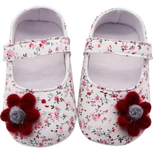 0-18M Toddler Baby Girl Soft Princess Shoes Cute Anti-Slip Flower Shoes Infant Prewalker Casual Newborn Baby Shoes