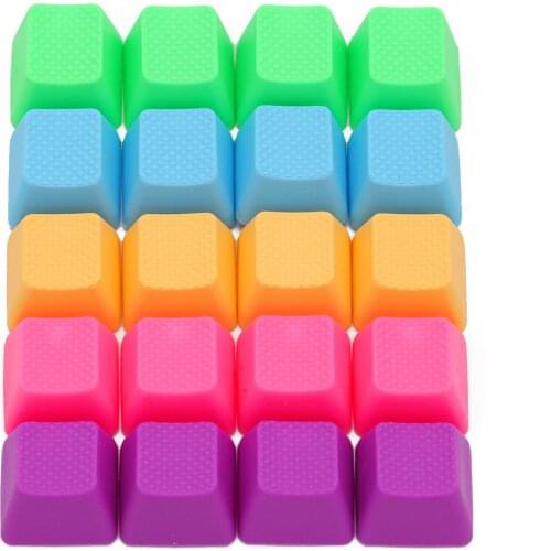 Taihao Rubber Gaming Keycap Set Rubberized Doubleshot Cherry MX OEM Profile 20 key magenta purple Neon Green Yellow Light Blue