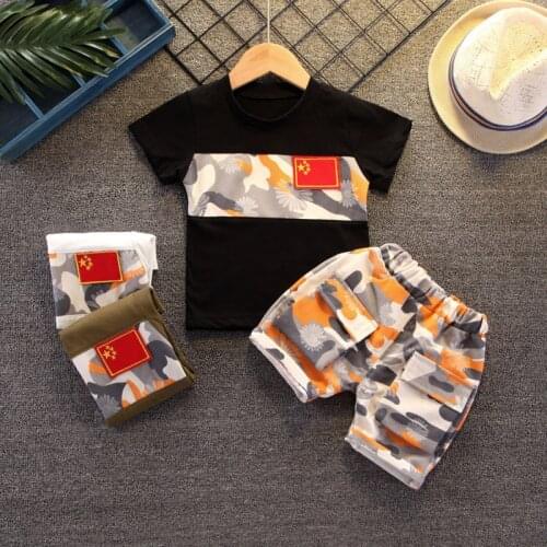 New Summer Toddler Infant Kids Baby Girls Cotton T-shirt Camouflage + shorts 2Pcs Casual Camo Outfit Clothes 1-4T