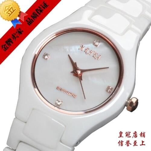 Genuine Mrhea ceramic watch female fashion trend small dial ultra-thin sapphire mirror waterproof fashion womens watch