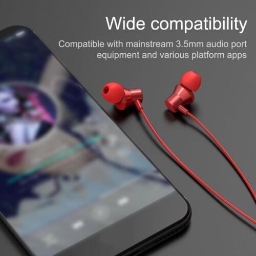 For Lenovo HF130 Wired Earbuds In-ear Super Sound Quality Wire Control Universal 1.2m 3.5mm Earphones with Microphone for Phone