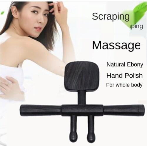 Sandalwood rising sun detoxification scraping spade solid wood rolling tendon bar back massage dredge meridians pull tendon bar