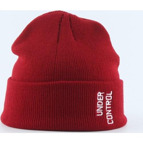 Beanie Hat Women Men Winter Knit Cap Hip Hop Brim Autumn Warm Letters Acrylic Outdoor Accessory For Teenagers