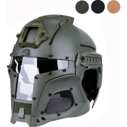 Tactical Outdoor Helmet Full Face Breathable CS Hunting Military Army Airsoft Protection Effective Face Guard