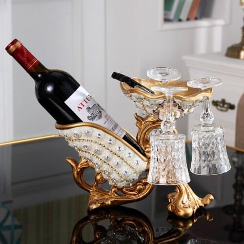 GY European-Style Wine Rack Decoration Bottle Shelf Creative Multi-Functional Wine Rack Living Room Wine Cabinet Decoration