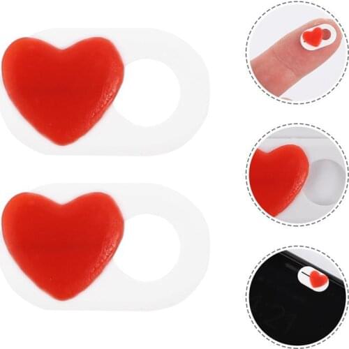 2 PCS Webcam Cover Slide Heart Computer Laptop Desktop Privacy Blocker Slider Laptop Tablet Camera Privacy Protection Cover