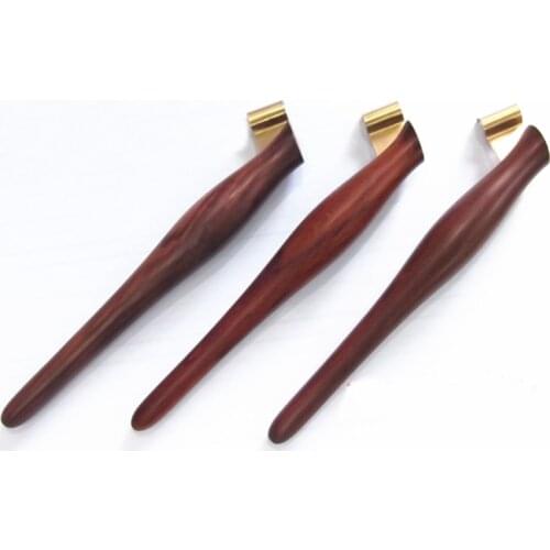 10 pieces for a lot Handmade Rose Wood Carrot Oblique Calligraphy Nib Dip Pen Copperplate Script Dip Cut Side Pen Holder