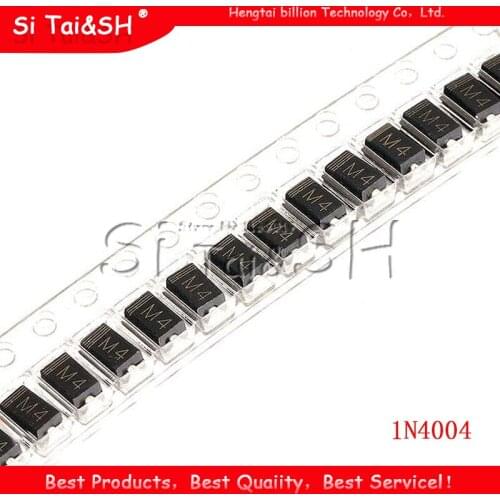 100 PCS DIODE M4 1N4004 SMD 1A 400 V IN4004 Rectifier Diode