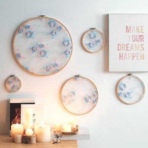 Chinese Style Bamboo Embroidery Hanging Decoration Handmade Crafts for Wedding Decoration Pendant Home Living Room Decor