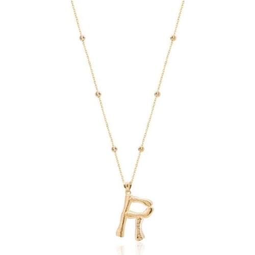 Large Bamboo Silver Letter a-R
