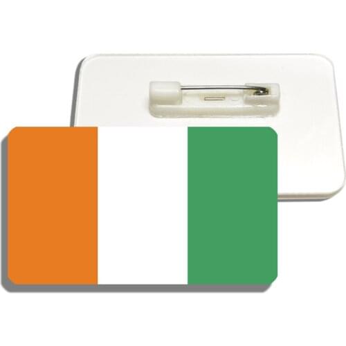 The Republic of Côte d'Ivoire Flag Pin Large Badge National Flag Brooch Jewelry Gift Backpacks Shirt Accessories