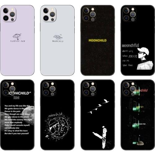 Black tpu case for iphone 5s se 6 6s 7 8 plus x 10 XR XS 11 12 mini pro MAX back cover RM Mono 2018 Mixtape moon child Black