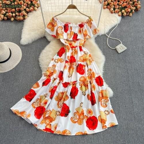 GUILANTU White Summer Dresses