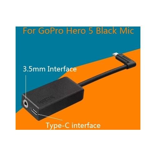 3.5 mm Microphone Adapter Cable For GoPro Hero 4 5 6 7 8 Session Mic Cable Type C interface AAMIC-001 USB Camera New Accessories