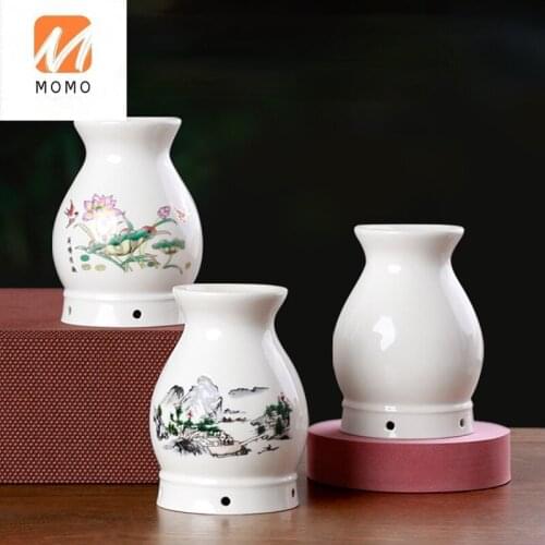 Moxibustion Jar Ceramic Scraping Cup Moxibustion Box Household Integrated Multifunctional Anti-Scald Instruments and Implement
