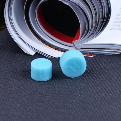 Car Air Conditioner Refrigerant Dust Cover Valve Core Caps High and Low Side Port Cap Auto High Low Pressure Caps Accessorie2pcs