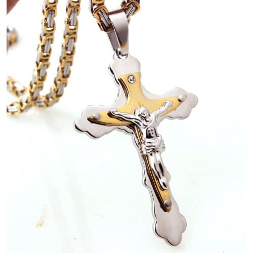 Fashion Long Stainless Steel Necklaces for Men Jewelry Gold Silver Color 5mm Byzantine Chain Necklaces Jewelry collares