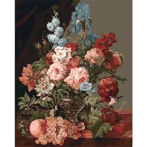 Flower Child Printed Water-Soluble Canvas 11CT Cross-Stitch Kit Embroidery DMC Threads Sewing Hobby Knitting Sales