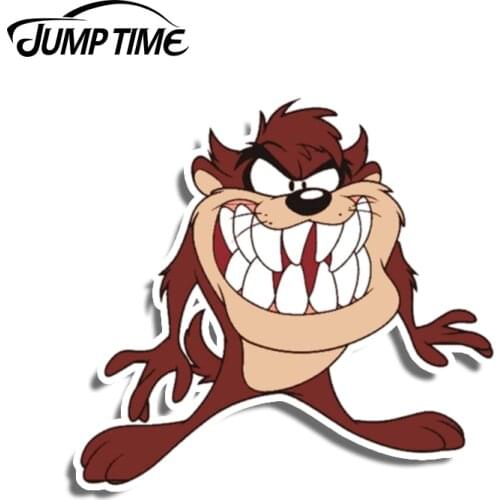 Jump Time 13cm x12.7cm For Tasmania Vinyl Decal Laptop Car Truck Funny Cartoon Stickers Window Bumper Motor Car Accessories