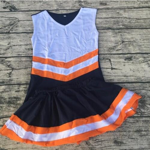 New design fashion style China manufacture price hot selling boutique children cute soft cotton cheerleading uniform