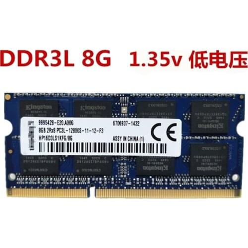 Kingston RAMS DDR3 8GB 2RX8 PC3L-12800S-11-12-F3 Laptop memoria ddr3 8GB 1600MHz DDR3 Memory 8gb 1600MHz notebook ram 1.35v