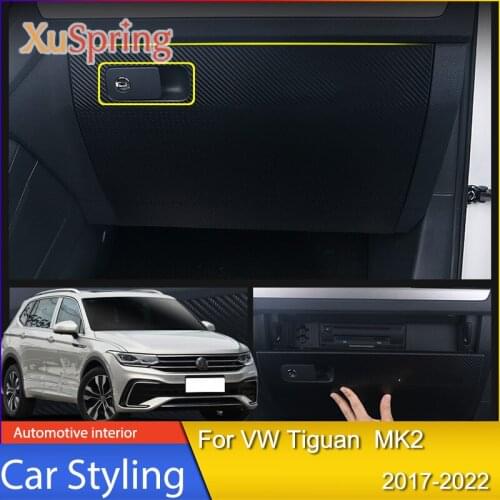 Self-adhesive Carbon Fiber Anti-kick Pad Front Door for Volkswagen VW Tiguan 2022 2021 2020 2019 2018 2017 2016 Mk2 Accessories