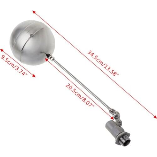 DN15 Male Thread Water Tank Ball Stainless Steel Flow Control Float Sensor Valve GXMA
